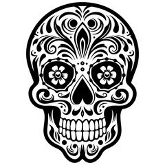 sugar skull vector illustration 