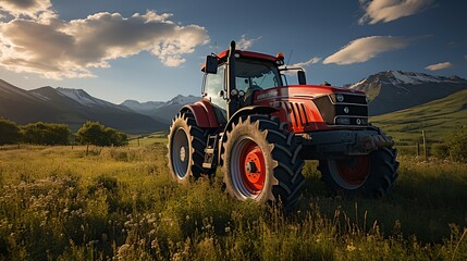 Tractor in the field, generative AI