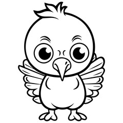 Silhouette turkey on white background. Farm animals collection. Icon