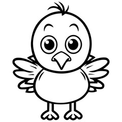 Silhouette turkey on white background. Farm animals collection. Icon