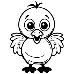 Silhouette turkey on white background. Farm animals collection. Icon