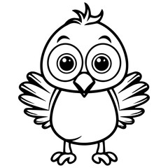 Silhouette turkey on white background. Farm animals collection. Icon