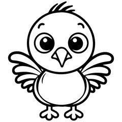 Silhouette turkey on white background. Farm animals collection. Icon