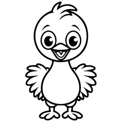 Silhouette turkey on white background. Farm animals collection. Icon