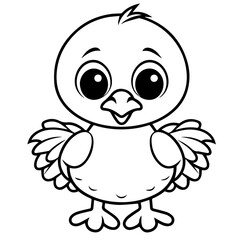 Silhouette turkey on white background. Farm animals collection. Icon