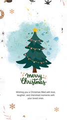 Merry Christmas wishing Gift Card with Happy New Year 
massage consept Greeting cards 