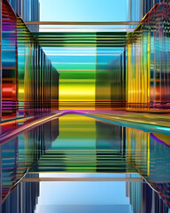 abstract picture of a colorful glass