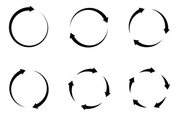 Collection arrows vector background black and white symbols. Different arrow icon set circle