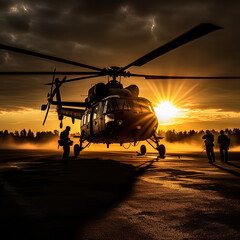 helicopter in flight, generative ai