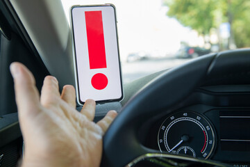 Error and inattention when driving a car. Navigation breakdown in an unfamiliar city.