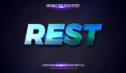 editable text style effect shiny theme bright color. vector illustration template	