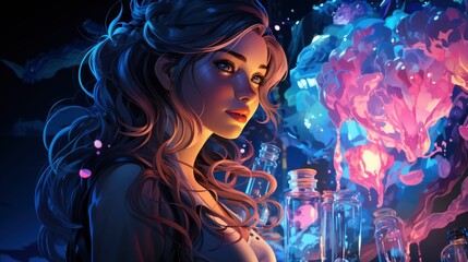 Fototapeta premium Ultra detailed illustration of a scientist princess, Background Images , HD Wallpapers, Background Image