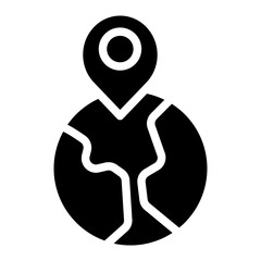 Solid Heart Location icon