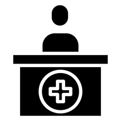 Fototapeta premium Solid Pharmacist icon