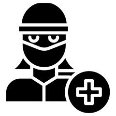 Solid Woman Surgeon icon