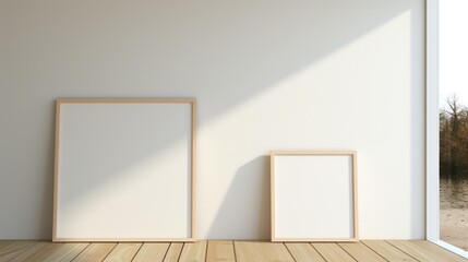 Fototapeta premium empty room with floor. Generative AI 