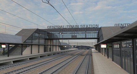 Fototapeta premium railway station