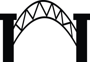 Bridge, icon set. Various bridges, linear icons. isolated on white background