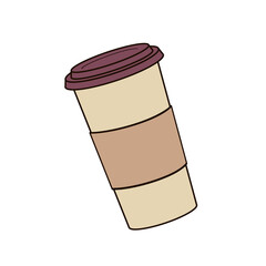 paper cup with lid for takeaway coffee