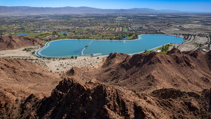 Lake Cahuilla, La Quinta and Indio aerial landscape