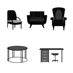 set of office furniture