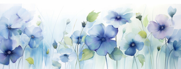 Abstract, beautiful anemone flowers with soft focus in spring or summer on a white background close-up