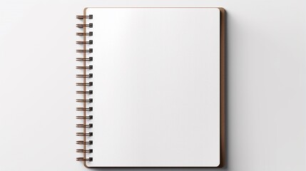 blank open notebook ring binder isolated on white - Powered by Adobe