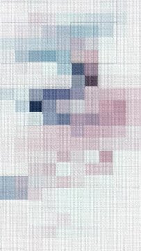Vertical video - patchwork quilt mosaic style background with textured fabric effect in pastel colors - Looping, full HD motion background suitable for arts and crafts videos.