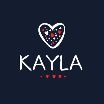 (Kayla) Calligraphy name, Vector illustration.