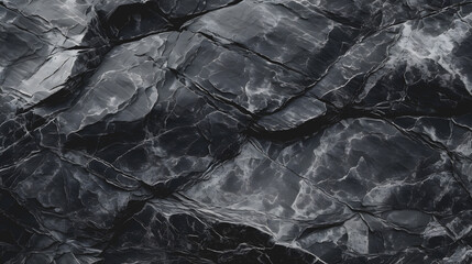 La texture d'un rocher de marbre noir.