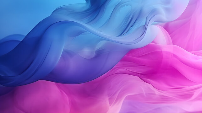 Un dégradé bleu et rose avec des patterns de fumée. 