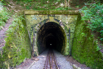 Narrow gauge railway tunnel in  Szklary, Subcarpathian, Poland