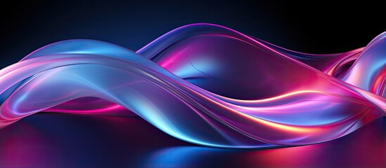 Abstract background with neon lights in various colors in a 
