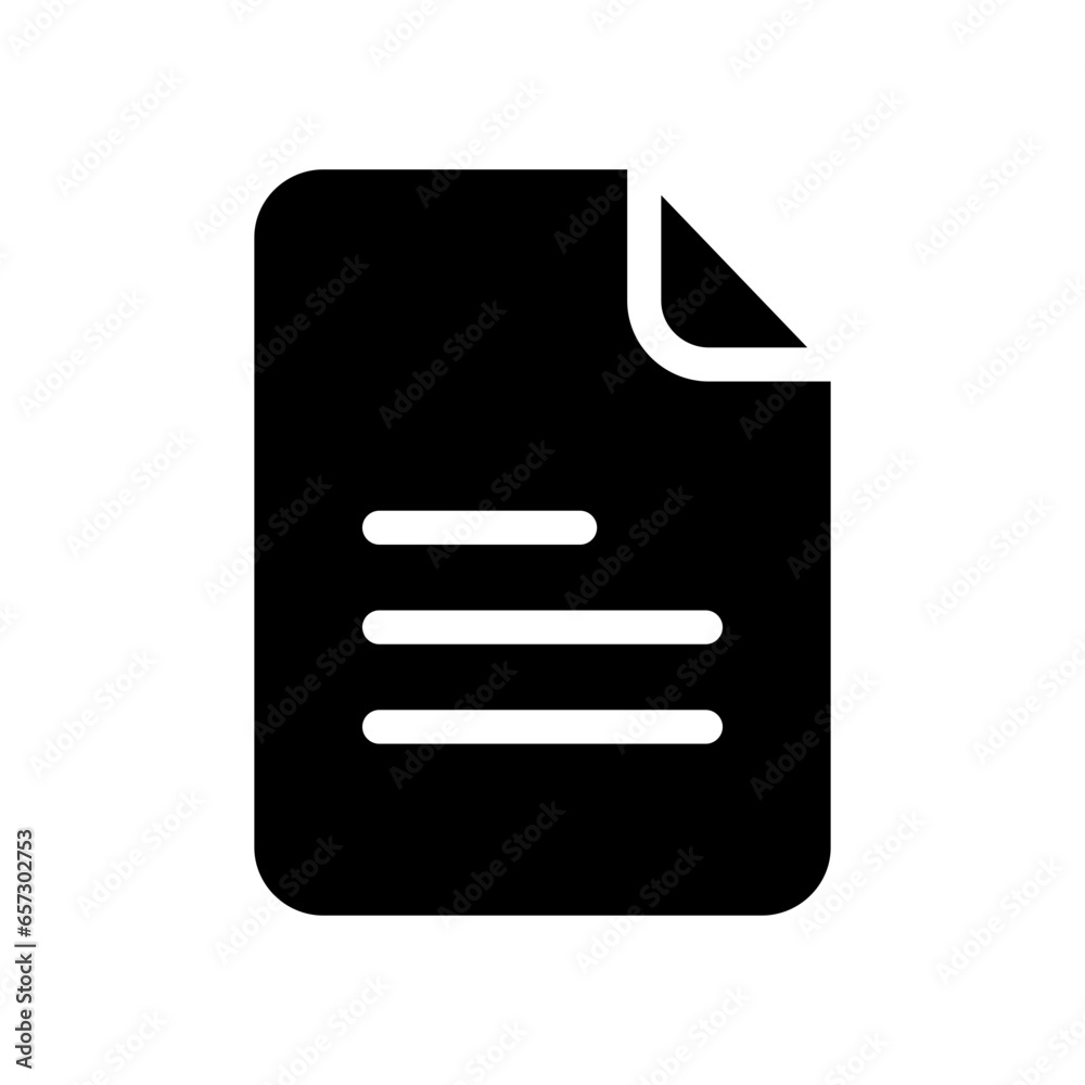 Poster solid document icon