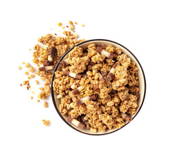 Granola, Muesli Breakfast, Crunchy Cereal Breakfast, Oatmeal Muesli with Seeds and Grains, Healthy Diet