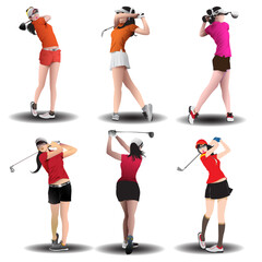 Female golfer's style