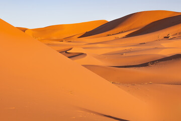 Fototapeta na wymiar sand dunes, Sahara desert, Morocco, Africa