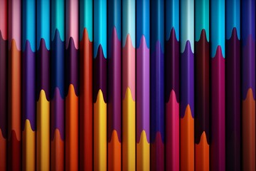 Colorful graphic pattern wallpaper design with pencil colors