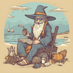 A wizard taking vacations