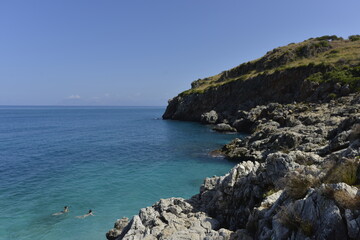 Cala Capreria in Riserva Zingaro Sicily Cliffs