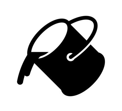 paint bucket icon logo vector illustration. paint bucket symbol
