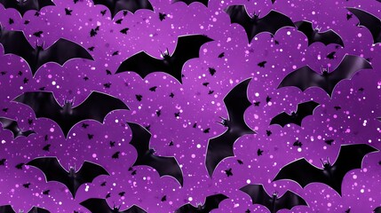  a bunch of bats that are purple and black in color.  generative ai