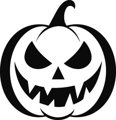 halloween pumpkin silhouette vector isolated