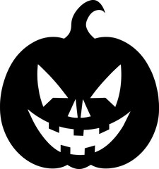 jack lantern icon. halloween pumpkin silhouette.