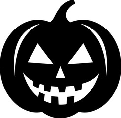 Pumpkin icon. Halloween pumpkin silhouette. Vector illustration