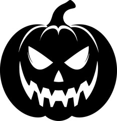 jack lantern icon. halloween pumpkin silhouette.