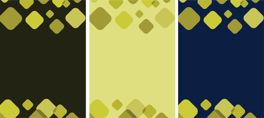 Cover page templates. Universal abstract layouts. Applicable for notebooks, planners, brochures, books, catalogs etc. Seamless patterns and masks used, easy to re-size. Vector.