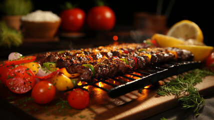 Characteristic Turkish food, colors and aromas mix