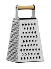 Generic kitchen grater isolated on transparent background. 3D illustration