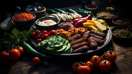 Obraz premium Characteristic Turkish food, colors and aromas mix